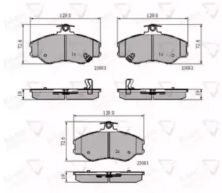 ADB3225 COMLINE Комплект тормозных колодок, дисковый тормоз