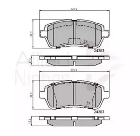 ADB01618 COMLINE Комплект тормозных колодок, дисковый тормоз