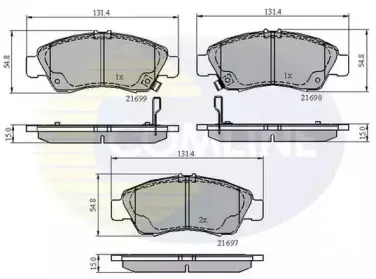 CBP3556 COMLINE Комплект тормозных колодок, дисковый тормоз