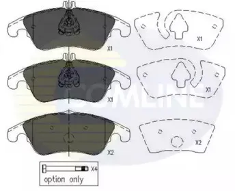 CBP06037 COMLINE Комплект тормозных колодок, дисковый тормоз