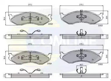 CBP0845 COMLINE Комплект тормозных колодок, дисковый тормоз