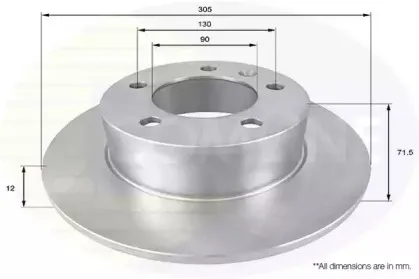 ADC2700 COMLINE Тормозной диск
