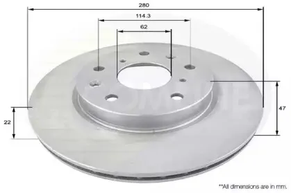 ADC1830V COMLINE Тормозной диск