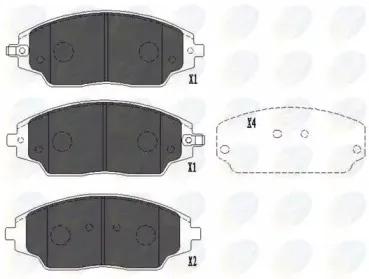 CBP36083 COMLINE Комплект тормозных колодок, дисковый тормоз