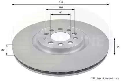 ADC1438V COMLINE Тормозной диск
