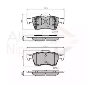 ADB0946 COMLINE Комплект тормозных колодок, дисковый тормоз