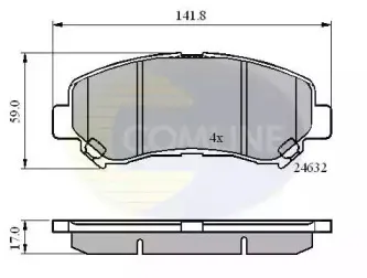 CBP01577 COMLINE Комплект тормозных колодок, дисковый тормоз