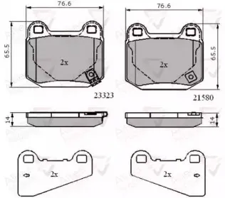 ADB31755 COMLINE Комплект тормозных колодок, дисковый тормоз
