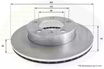 ADC2701V COMLINE Тормозной диск