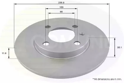 ADC1402 COMLINE Тормозной диск