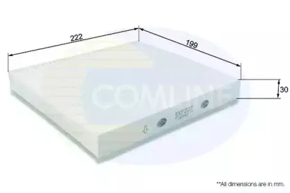 EKF207 COMLINE Фильтр, воздух во внутренном пространстве