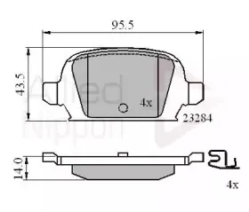 ADB31135 COMLINE Комплект тормозных колодок, дисковый тормоз