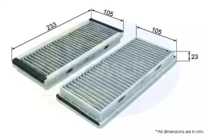 EKF338A-2 COMLINE Фильтр, воздух во внутренном пространстве