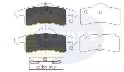 CBP01231 COMLINE Комплект тормозных колодок, дисковый тормоз
