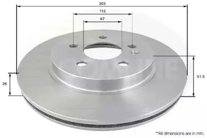 ADC1630V COMLINE Тормозной диск