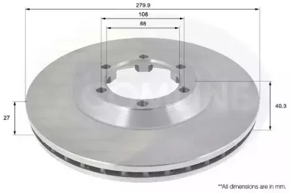 ADC0709V COMLINE Тормозной диск