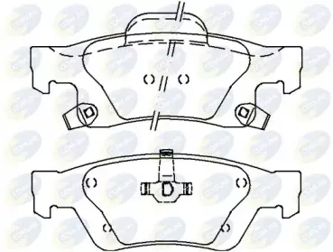CBP36076 COMLINE Комплект тормозных колодок, дисковый тормоз