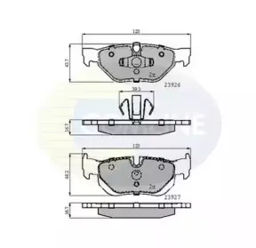 CBP01708 COMLINE Комплект тормозных колодок, дисковый тормоз