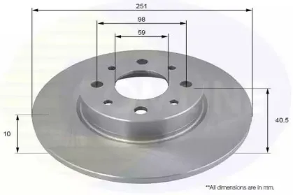 ADC1835 COMLINE Тормозной диск