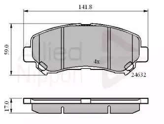 ADB01577 COMLINE Комплект тормозных колодок, дисковый тормоз