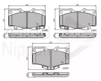 ADB3333 COMLINE Комплект тормозных колодок, дисковый тормоз