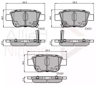 ADB31141 COMLINE Комплект тормозных колодок, дисковый тормоз
