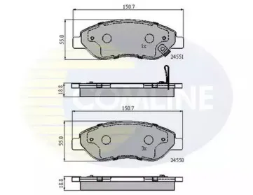 CBP31638 COMLINE Комплект тормозных колодок, дисковый тормоз