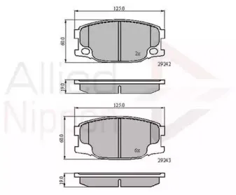 ADB01088 COMLINE Комплект тормозных колодок, дисковый тормоз