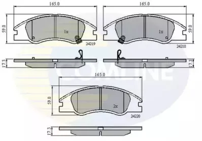 CBP31321 COMLINE Комплект тормозных колодок, дисковый тормоз