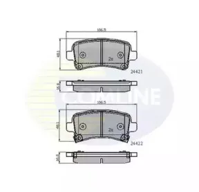 CBP31795 COMLINE Комплект тормозных колодок, дисковый тормоз