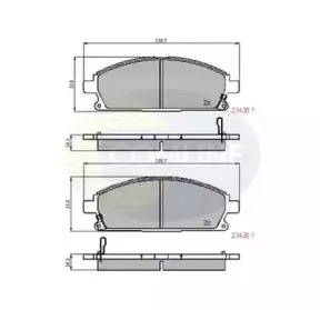 CBP3591 COMLINE Комплект тормозных колодок, дисковый тормоз