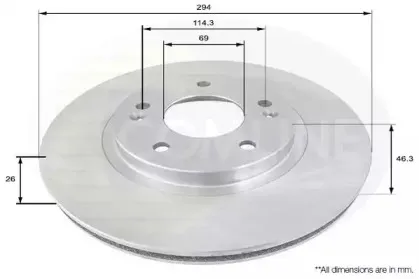 ADC1050V COMLINE Тормозной диск