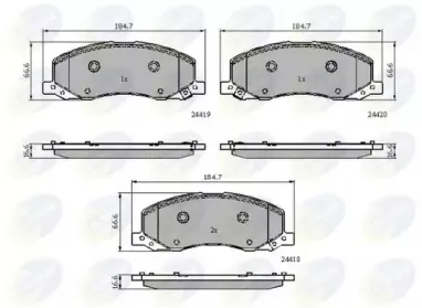CBP32003 COMLINE Комплект тормозных колодок, дисковый тормоз