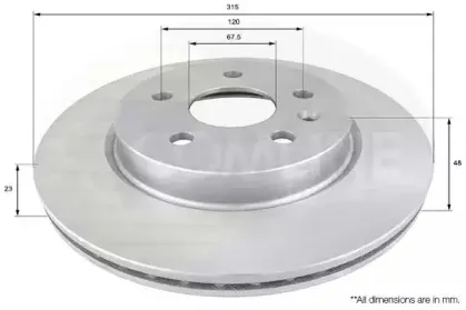 ADC1144V COMLINE Тормозной диск