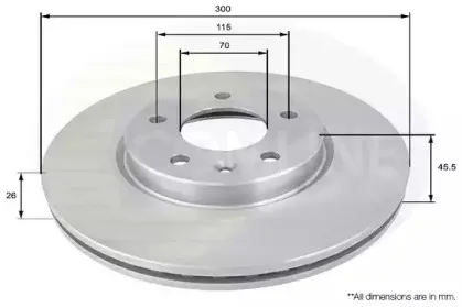 ADC1153V COMLINE Тормозной диск