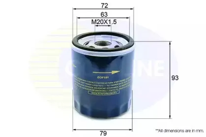 EOF191 COMLINE Масляный фильтр