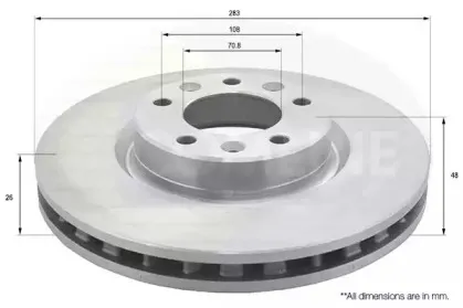 ADC2725V COMLINE Тормозной диск