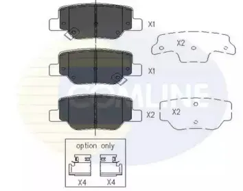 CBP36010 COMLINE Комплект тормозных колодок, дисковый тормоз