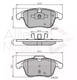 ADB01591 COMLINE Комплект тормозных колодок, дисковый тормоз