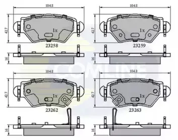 CBP31504 COMLINE Комплект тормозных колодок, дисковый тормоз