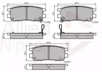 ADB3233 COMLINE Комплект тормозных колодок, дисковый тормоз
