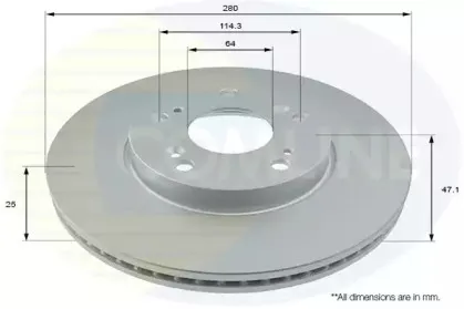 ADC0576V COMLINE Тормозной диск