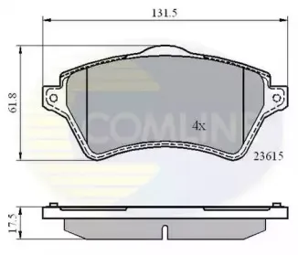 CBP0873 COMLINE Комплект тормозных колодок, дисковый тормоз