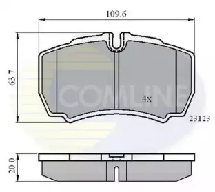 CBP01034 COMLINE Комплект тормозных колодок, дисковый тормоз