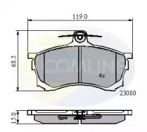 CBP3452 COMLINE Комплект тормозных колодок, дисковый тормоз
