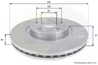 ADC1141V COMLINE Тормозной диск