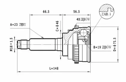 C.146 STATIM Шарнирный комплект, приводной вал