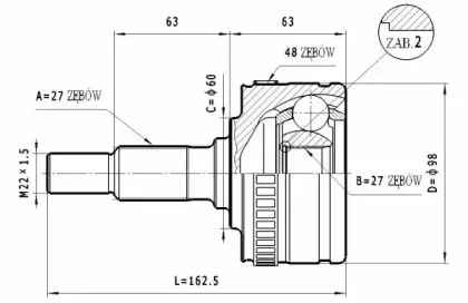 C.211 STATIM Шарнирный комплект, приводной вал