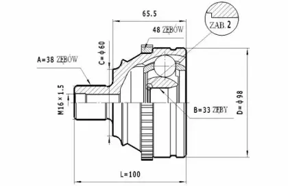 C.318 STATIM Шарнирный комплект, приводной вал