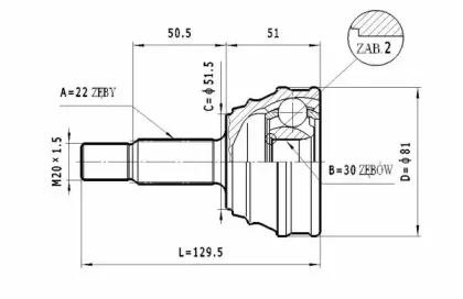 C.319 STATIM Шарнирный комплект, приводной вал